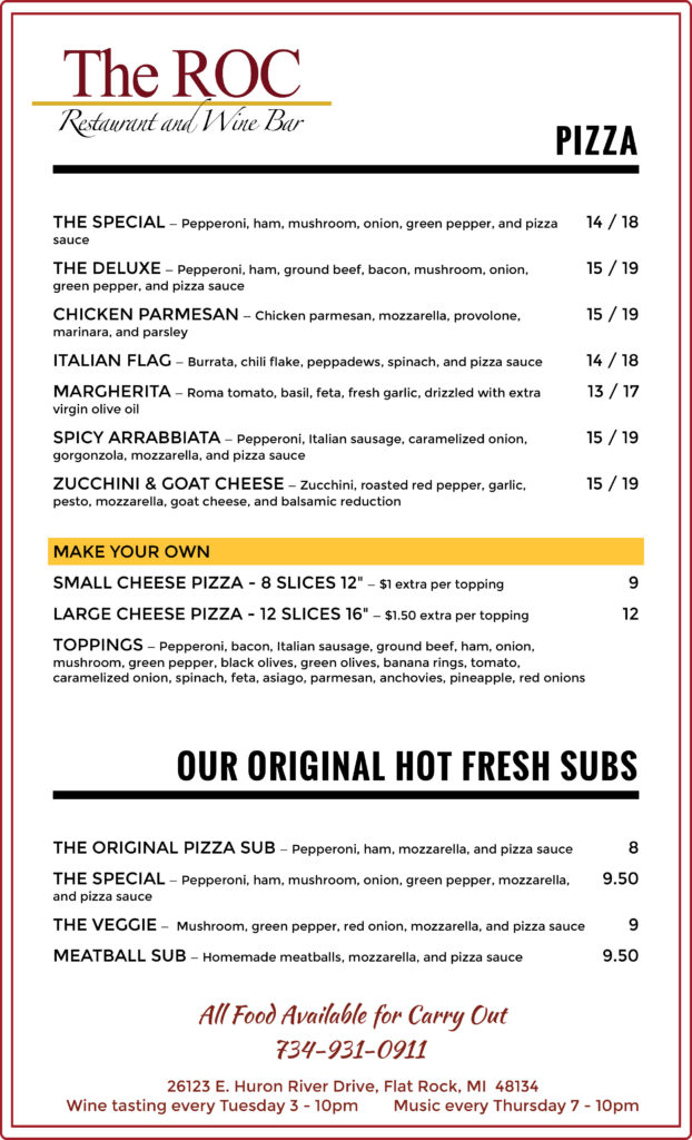 The ROC Menu Nov 2018 Pg 2